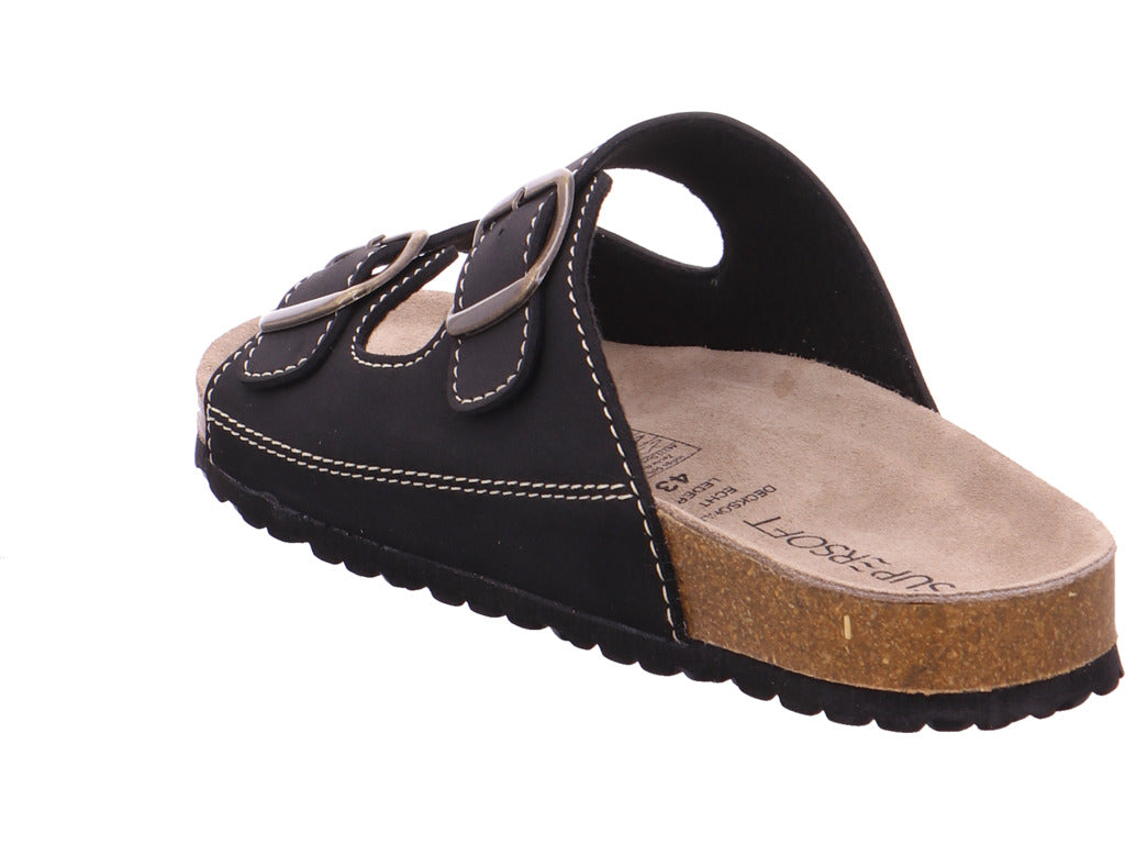 Planet Footwear Pantofle s hlubokou stélkou, nazouváky, černé