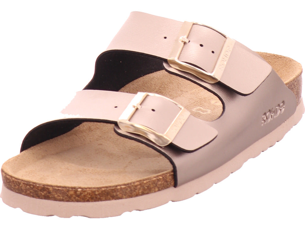 Dámské pantofle Rohde ve zlaté barvě