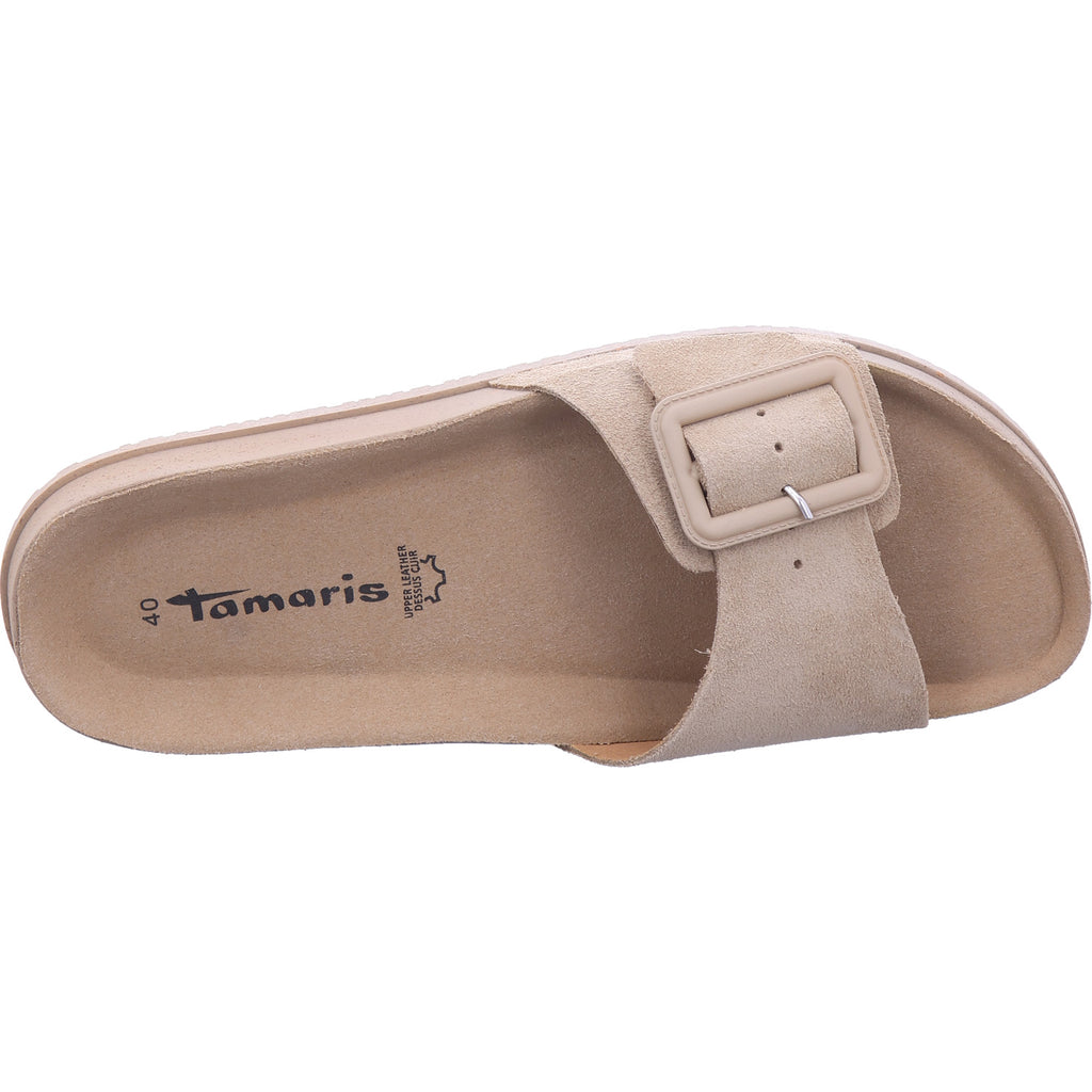 Tamaris Damen Pantolette  in beige