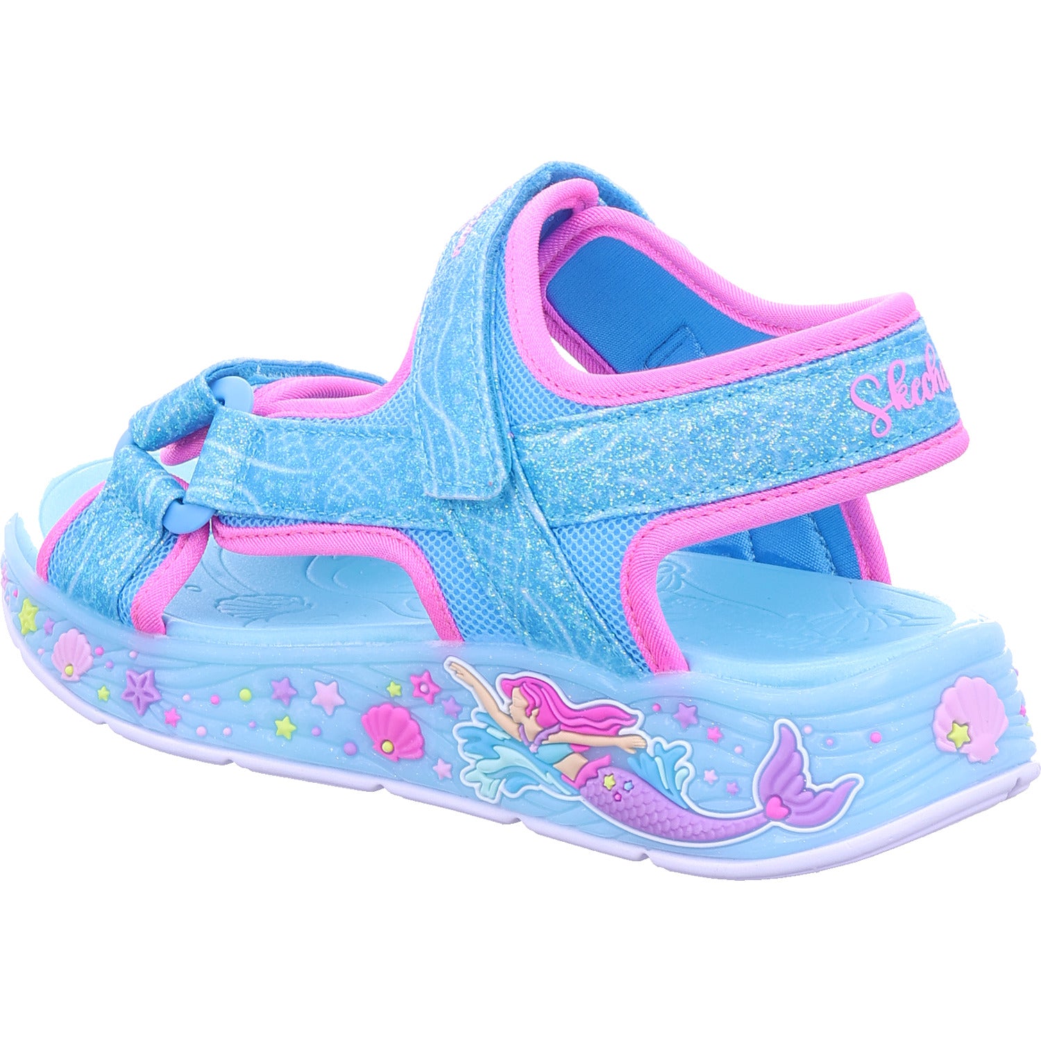 SKECHERS dívčí sandály Mermaid Dreams Sandal v modré barvě