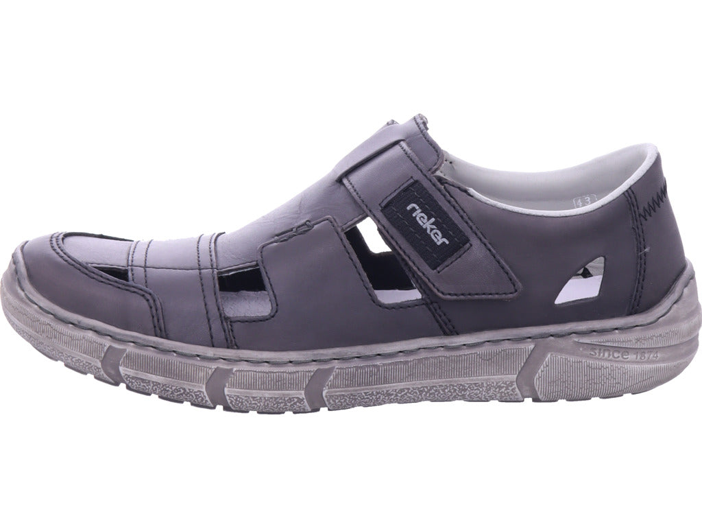 Rieker Men's Slip-On Shoes, Men's Casual Shoes in Grey