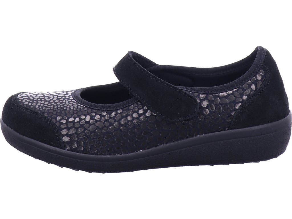 Varomed Damen Ballerina Sevilla Schwarz in schwarz