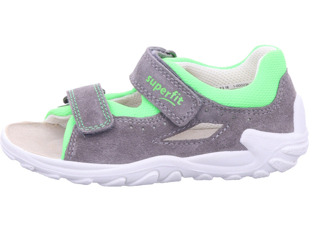 Superfit Jungen Sandale Sandale Leder \ Flow in grau