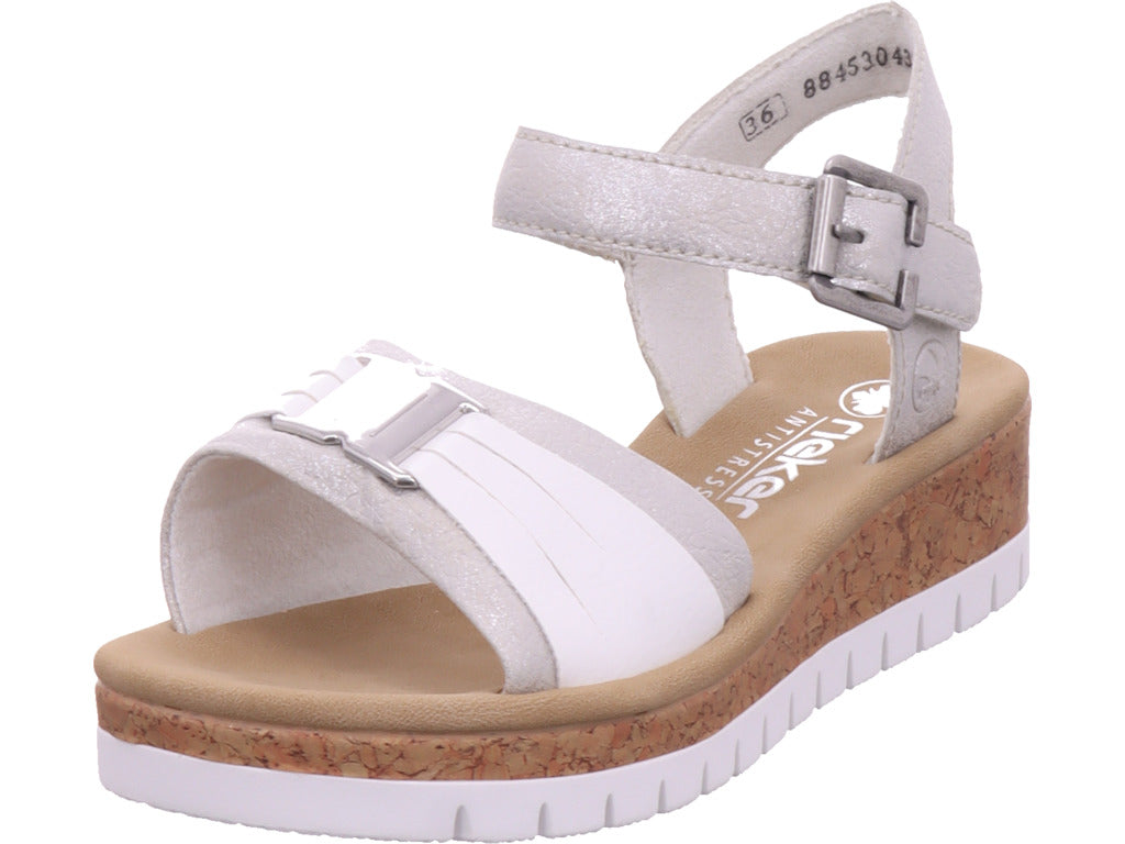 Rieker Damen Sandalette Fsk Damen Sandalen in grau