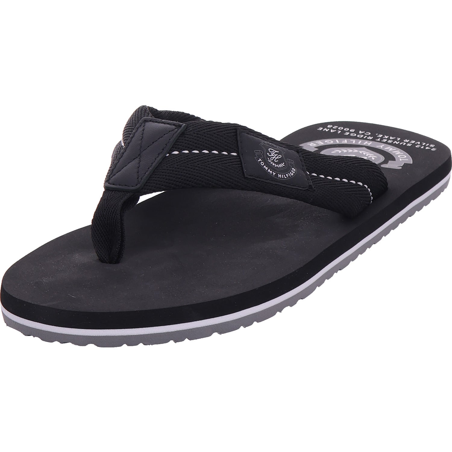 Tommy Hilfiger pánské pantofle Patch Hilfiger Beach Sandal v černé barvě