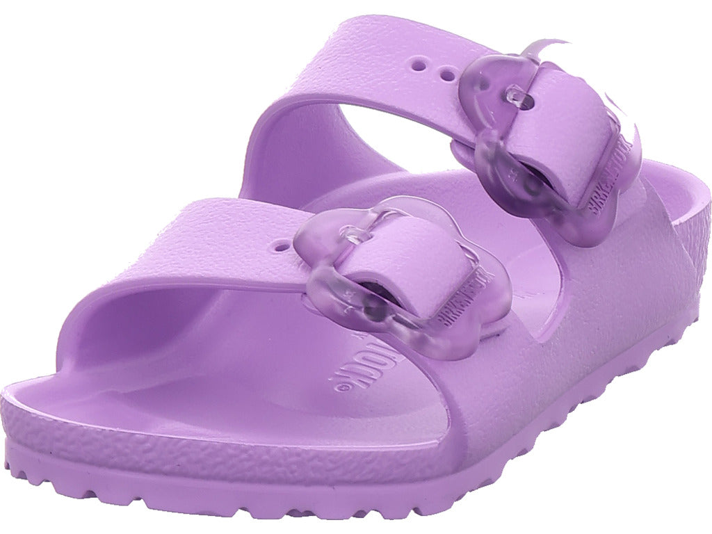 Birkenstock Mädchen Pantolette Arizona Flower Eva Kids in lila
