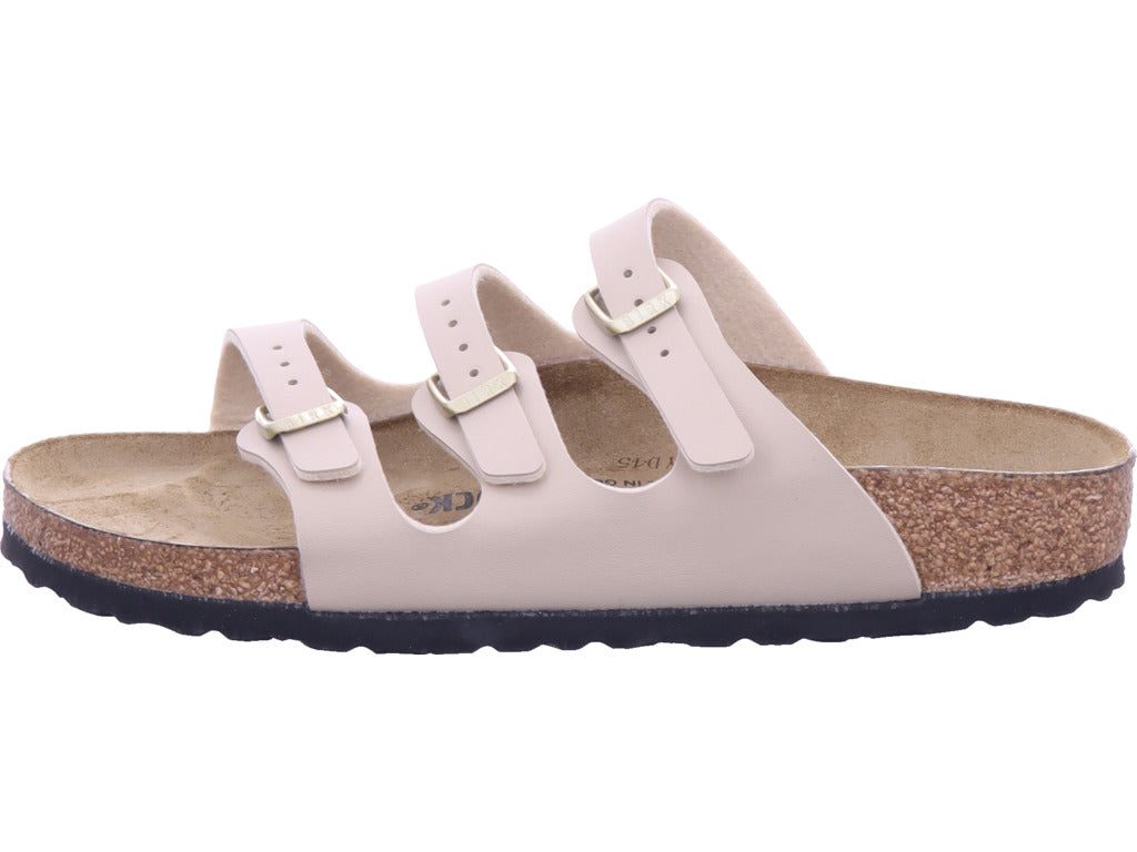 Birkenstock Damen Pantolette Florida Birko Flor in beige