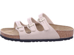 Birkenstock Damen Pantolette Florida Birko Flor in beige
