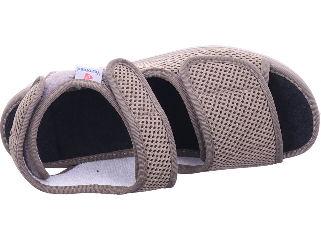 Varomed Unisex - Adult Slipper Genua Velcro Shoe in beige