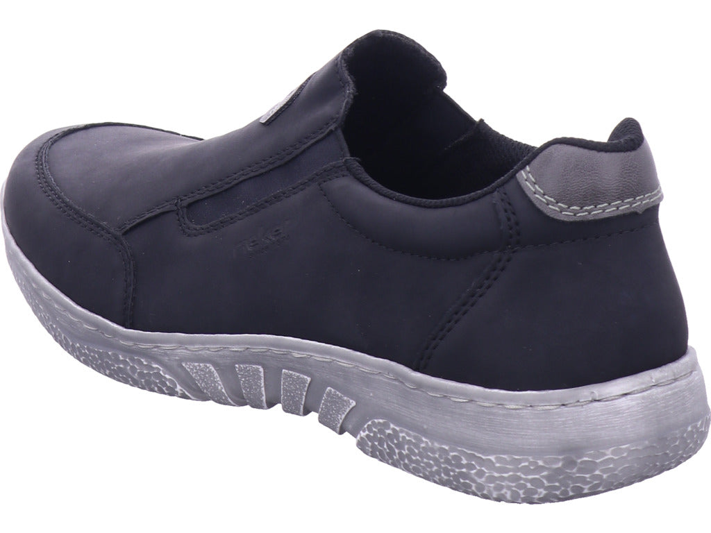 Rieker Herren Slipper Fsk Herren Halbschuhe in schwarz