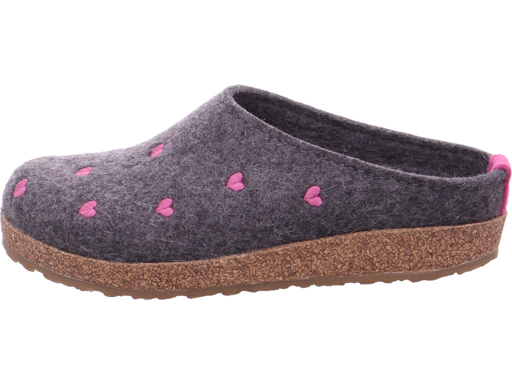 Haflinger Damen Hausschuh  in grau