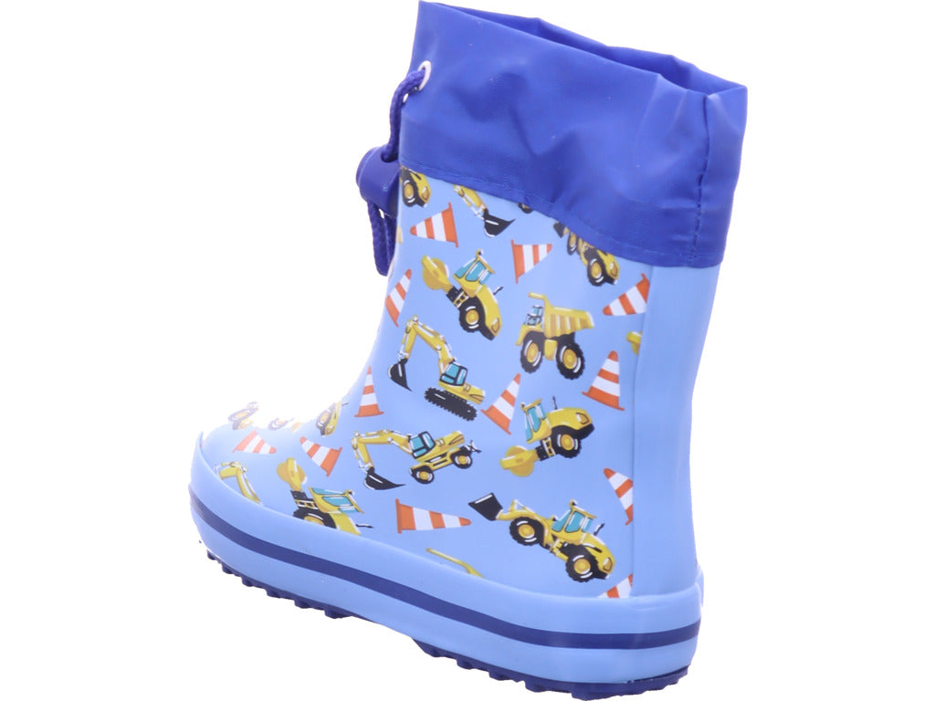 Beck Unisex - Dětské gumáky Minibagger světle modré v modré
