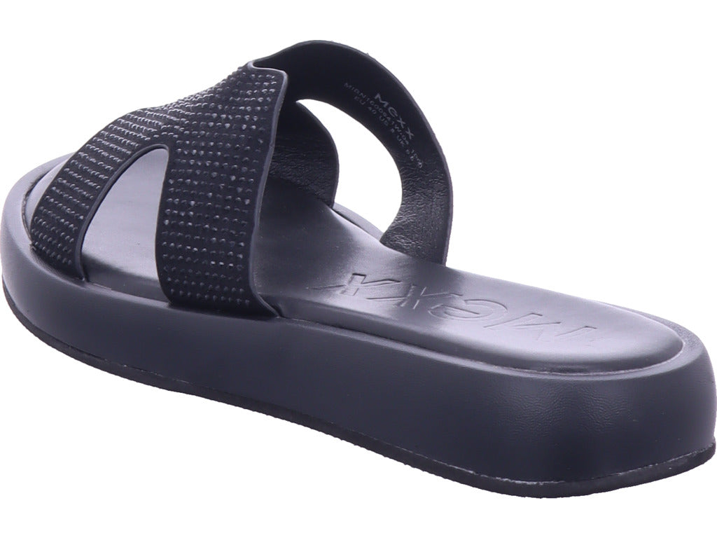 Mexx Damen Pantolette Lotus in schwarz