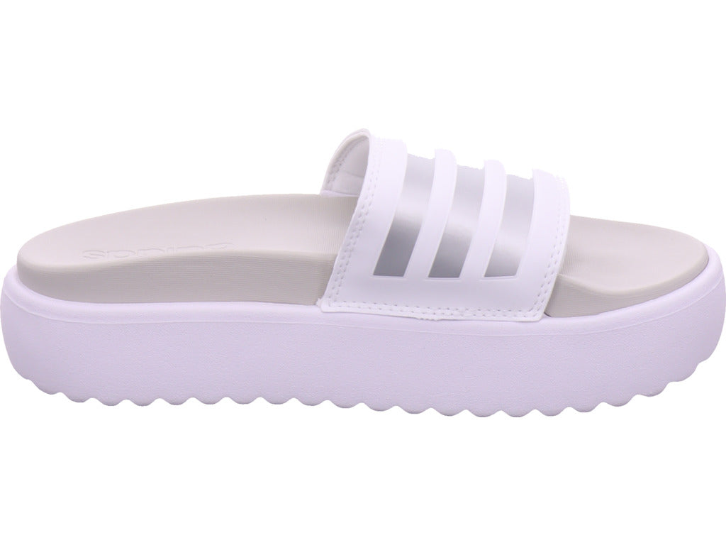 Adidas Damen Badeschuh Adidas Adilette Platform in weiß