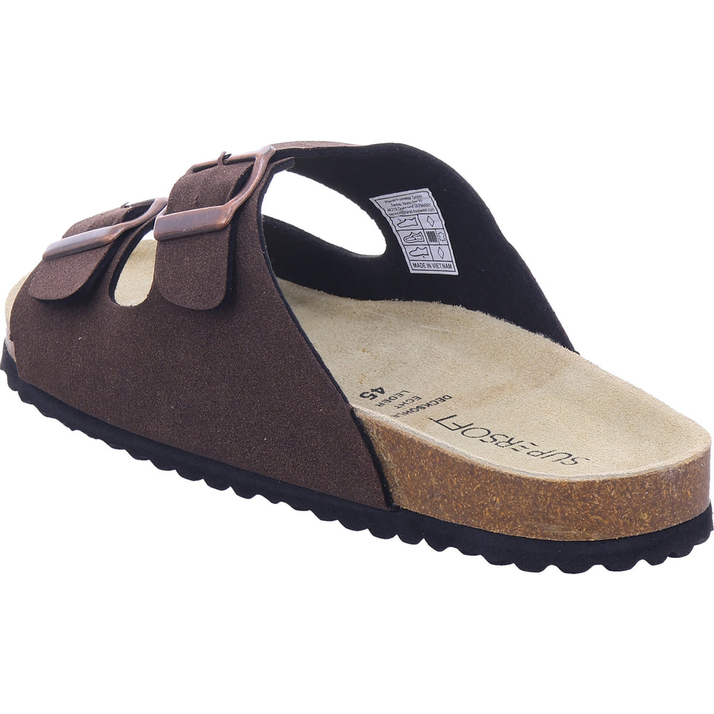 Planet Footwear Men's Mule Men's Deep Footbed Mules in brown