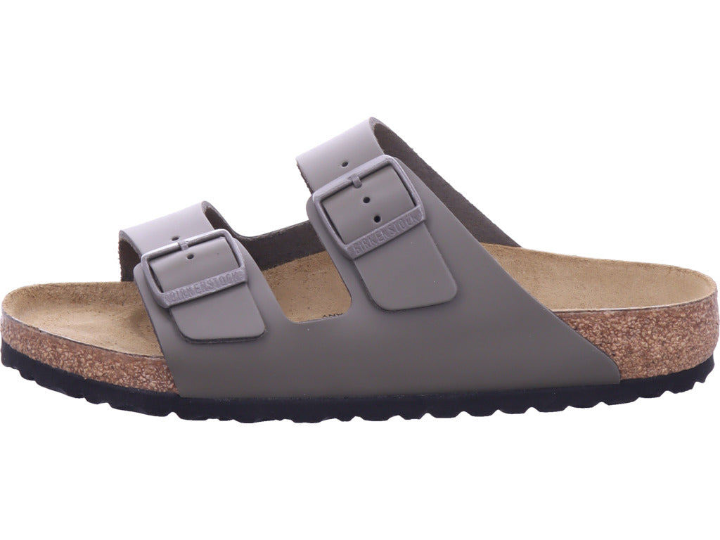 Pánské pantofle Birkenstock Arizona z přírodní kůže v šedé barvě