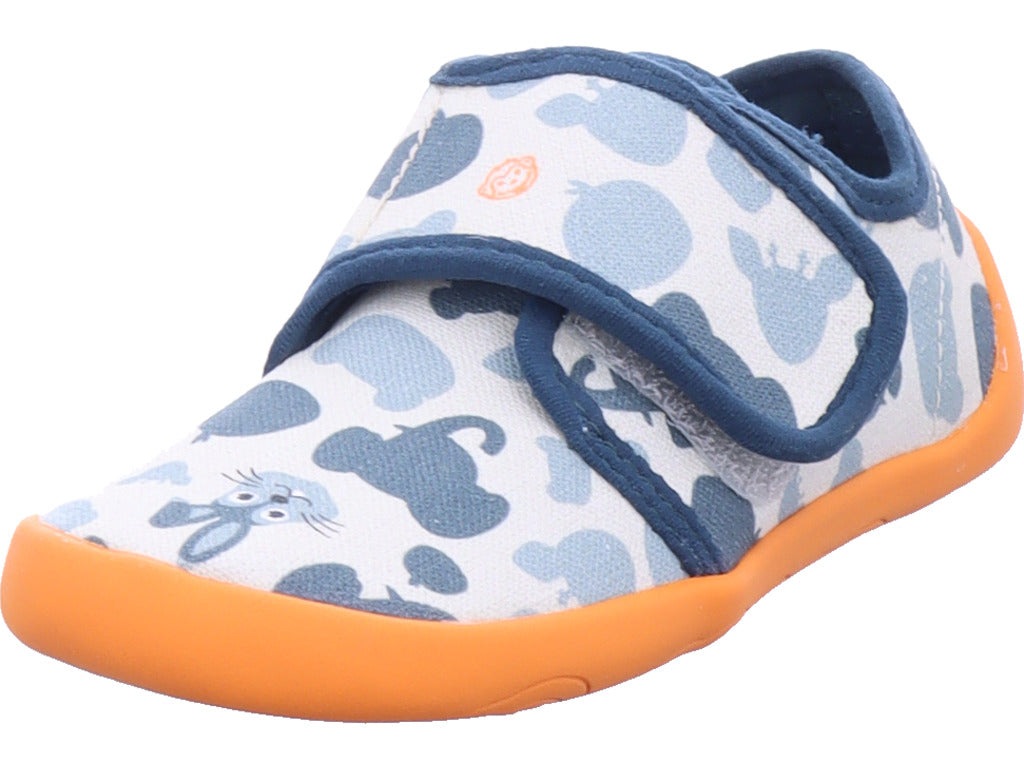 Affenzahn Girls' Slipper Slipper Cotton Movy Rabbit in Orange