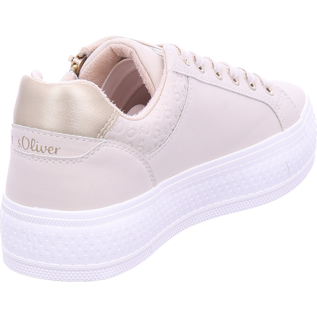 s.Oliver women's sneakers in beige