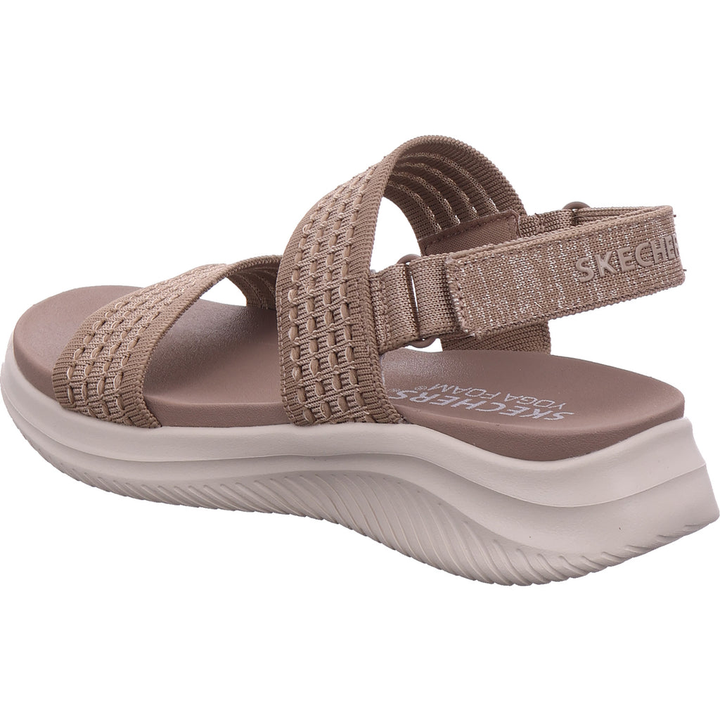 Dámské sandály SKECHERS Ultra Flex 3.0 ve světle hnědé barvě
