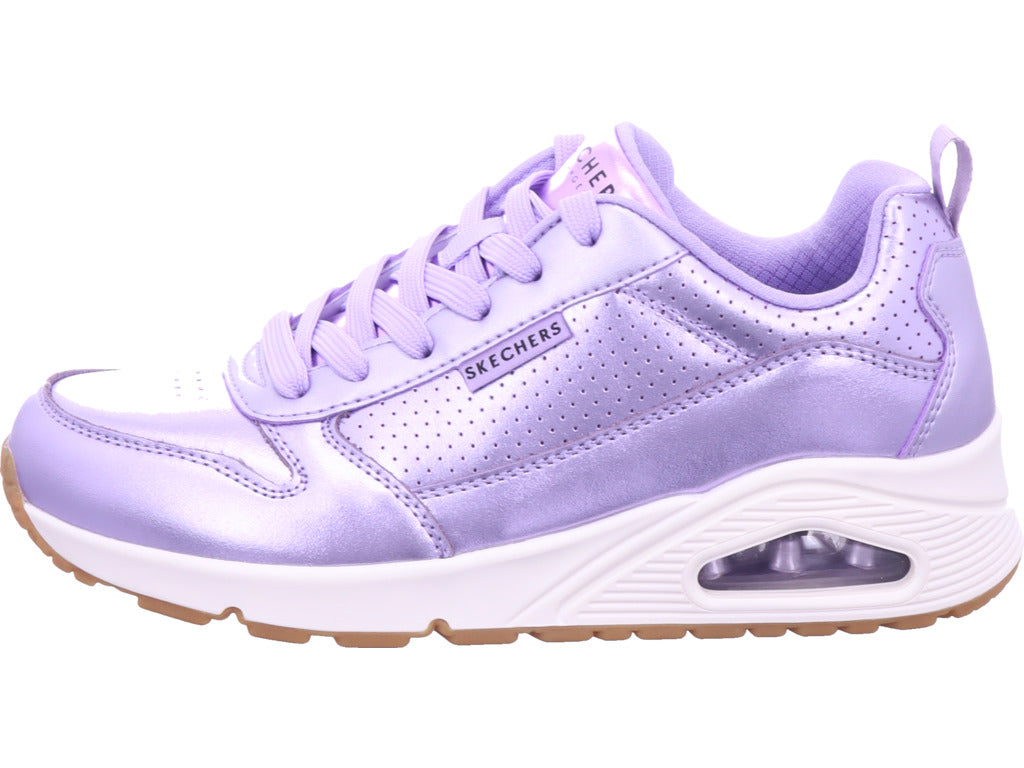 SKECHERS Women's Uno-Metallics Sneakers in Purple