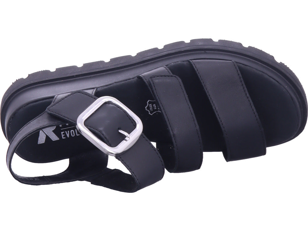Rieker Damen Sandalette Fsk Damen Sandalen in schwarz