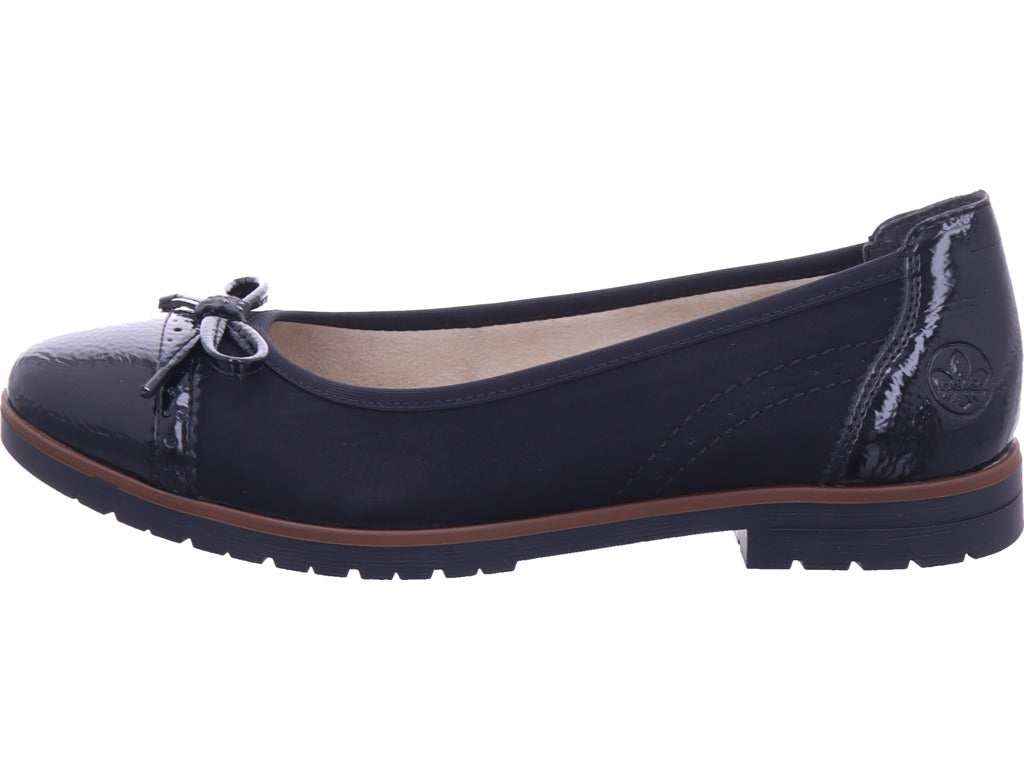 Rieker Women's Ballerina Fsk Women's Slip-On Shoes in Black