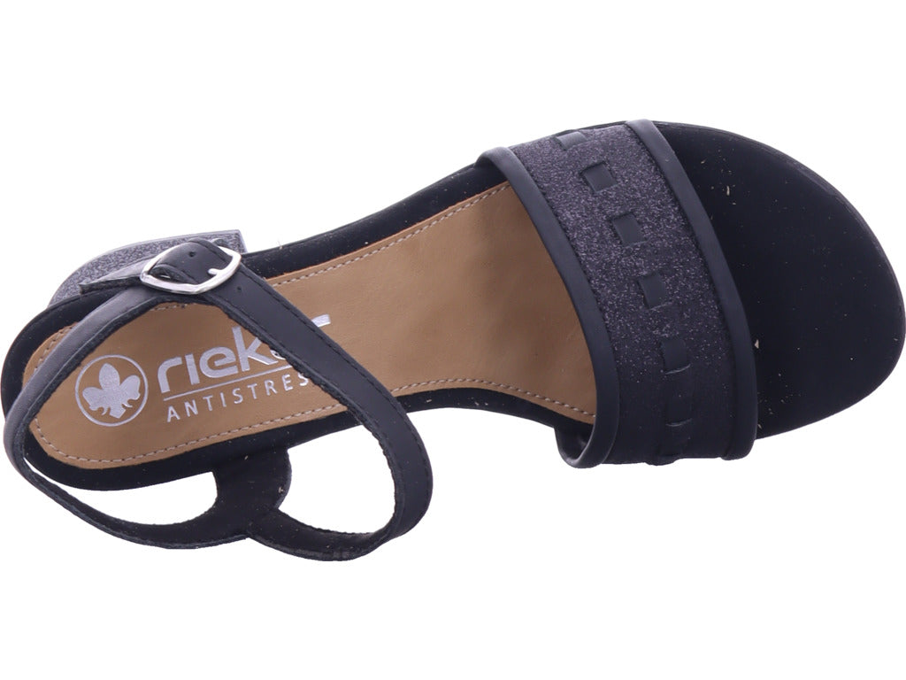Rieker Damen Sandalette Fsk Damen Sandalen in schwarz
