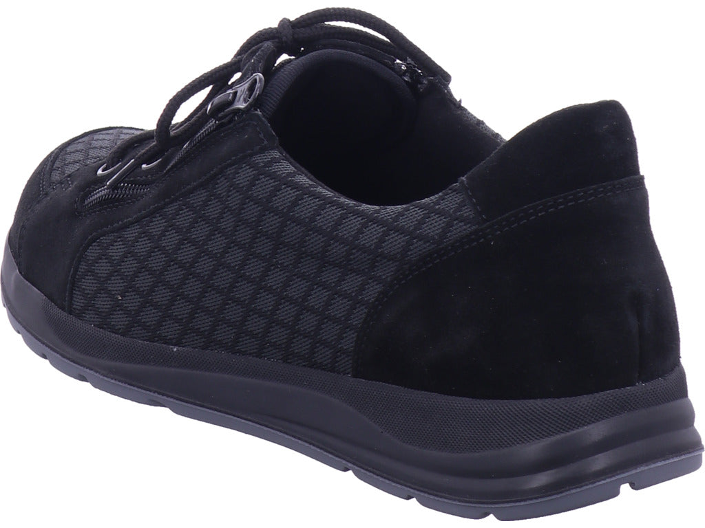Varomed Herren Halbschuh Houston Schnürschuh Weite K in schwarz
