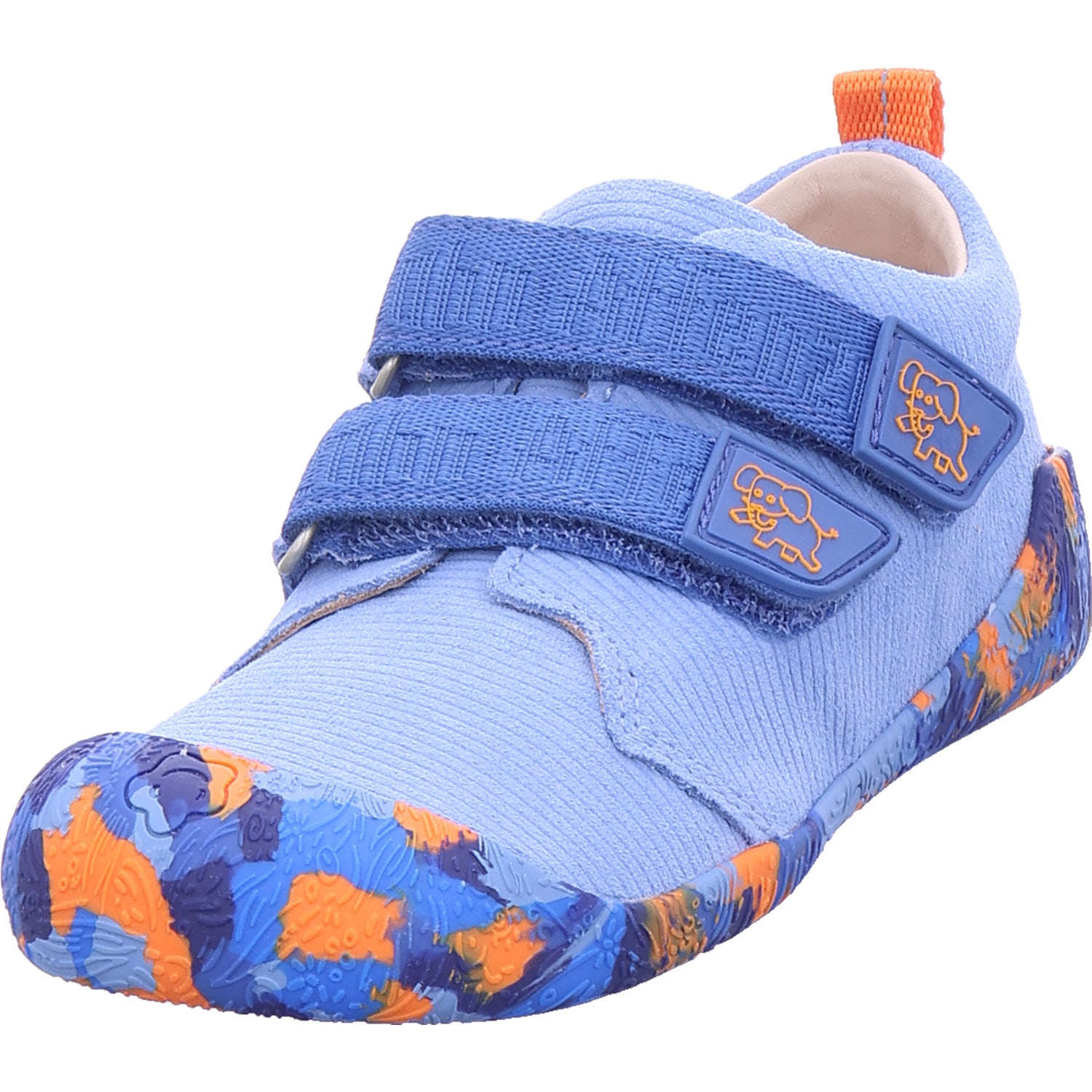 Affenzahn Chlapecké polobotky Prewalker Leather Walky v modré barvě