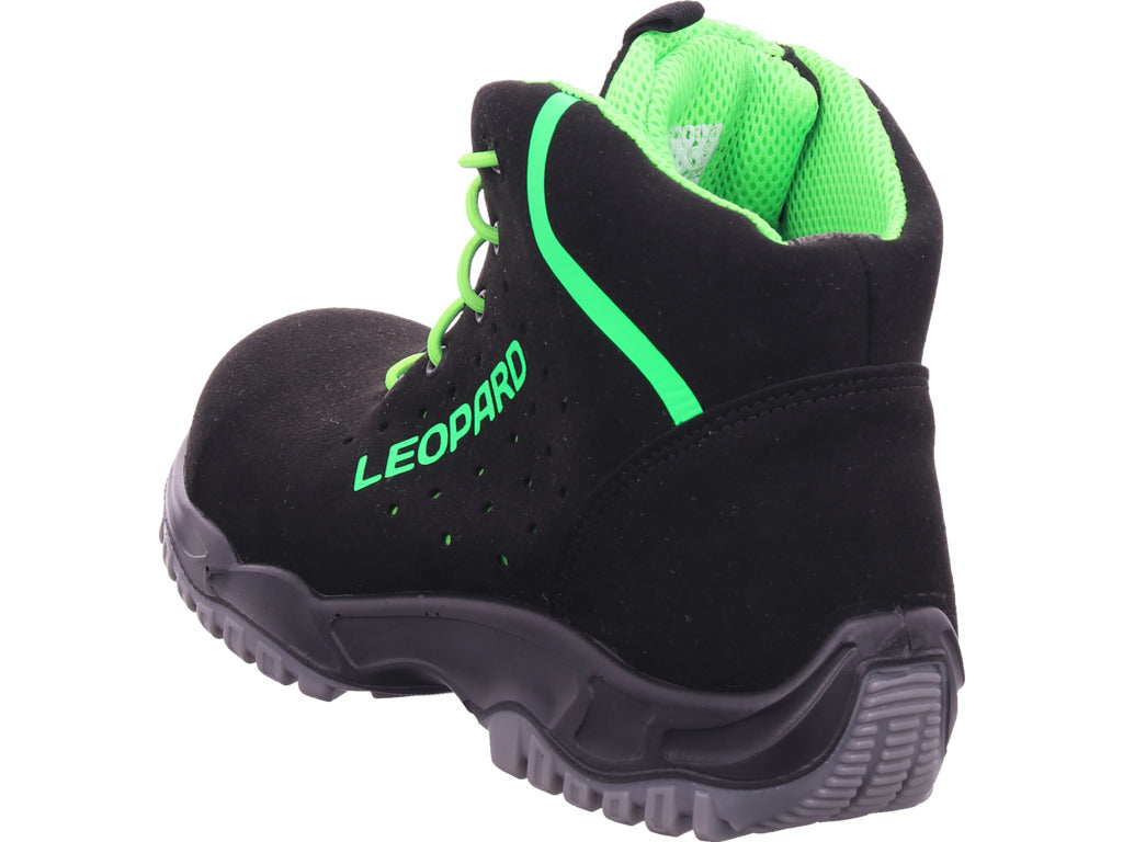 Leopard Men's Work Shoes Safety Boots S1 ESD in black