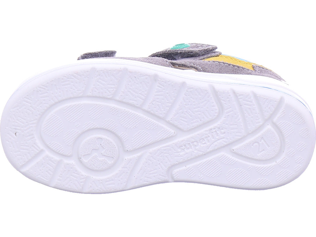 Superfit Jungen Sandale Sandale Leder \ Boomerang in grau