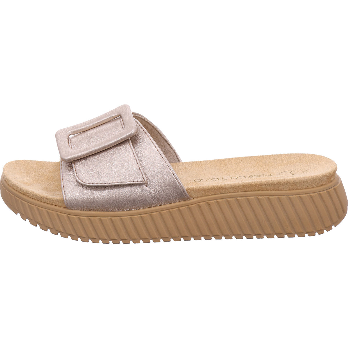 Marco Tozzi Damen Pantolette  in platin