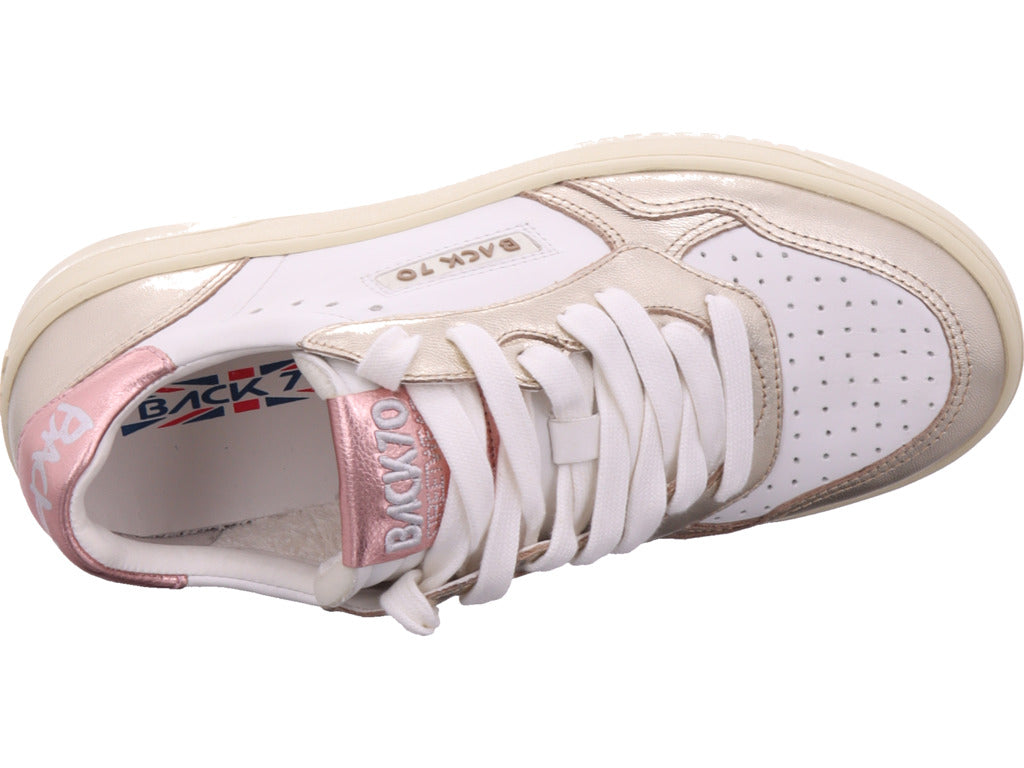 Back70 Damen Sneaker Slam A903 Pu Nude in weiß