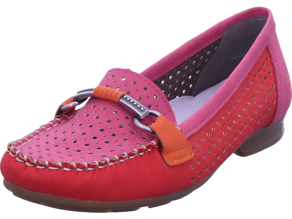 Rieker Damen  Fsk Damen Halbschuhe in rot