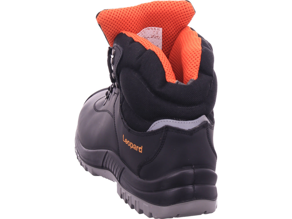 Pánské pracovní boty s leopardím vzorem, velikost S3, černá