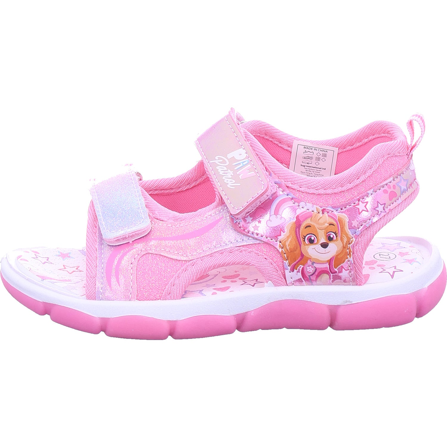 Silver Int Disney Girls' Mesh Paw Patrol Sandals in Pink