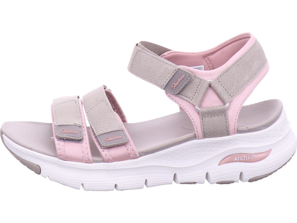 SKECHERS Damen Sandalette Arch Fit in grau