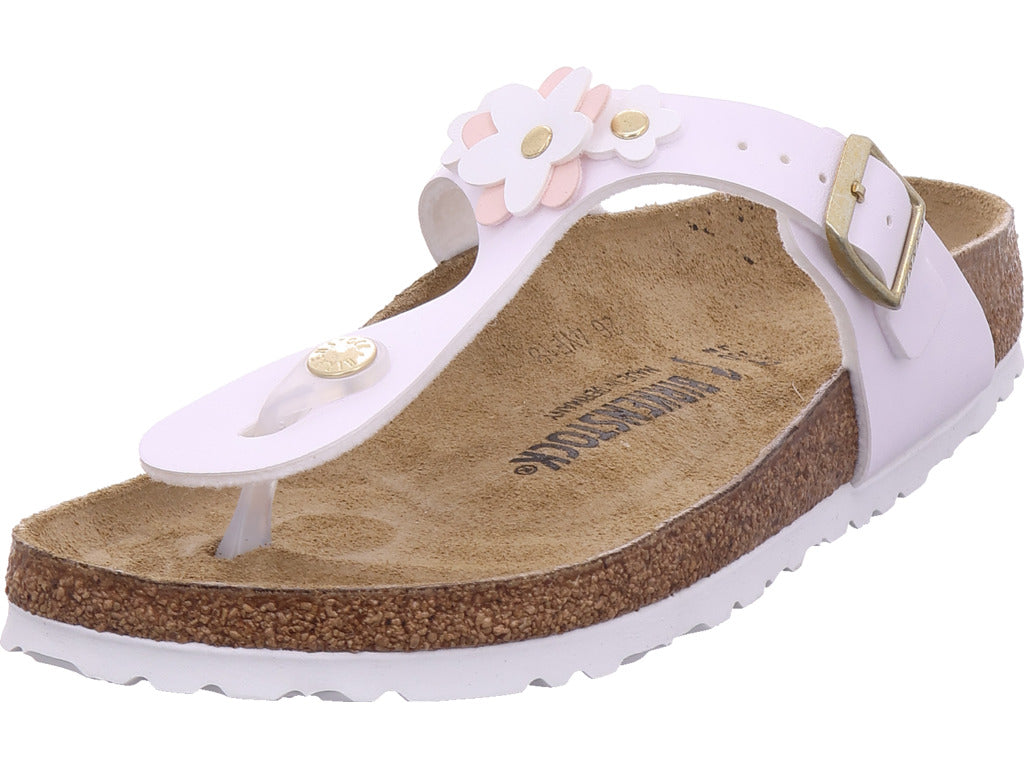 Birkenstock Damen Pantolette Gizeh Flowers in weiß
