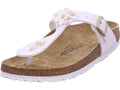 Birkenstock Damen Pantolette Gizeh Flowers in weiß
