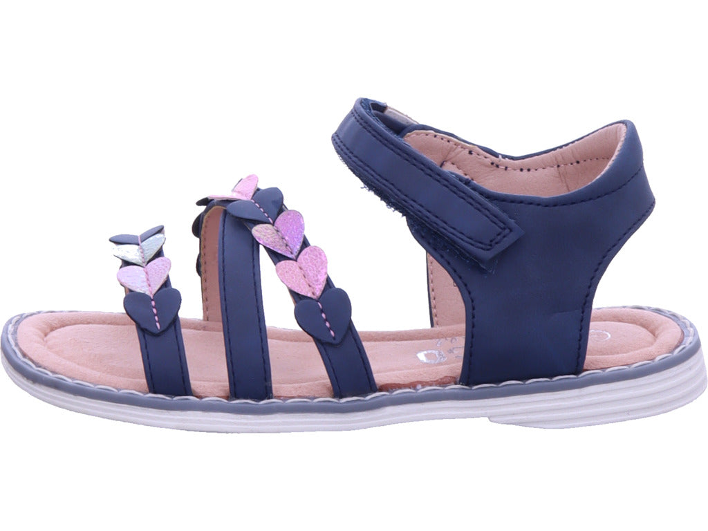 Indigo Mädchen Halbschuh  in blau