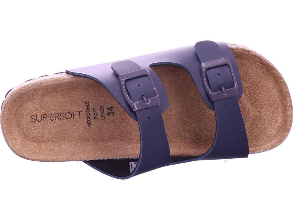 Indigo Jungen Pantolette Tieffussbett Pantoletten in blau