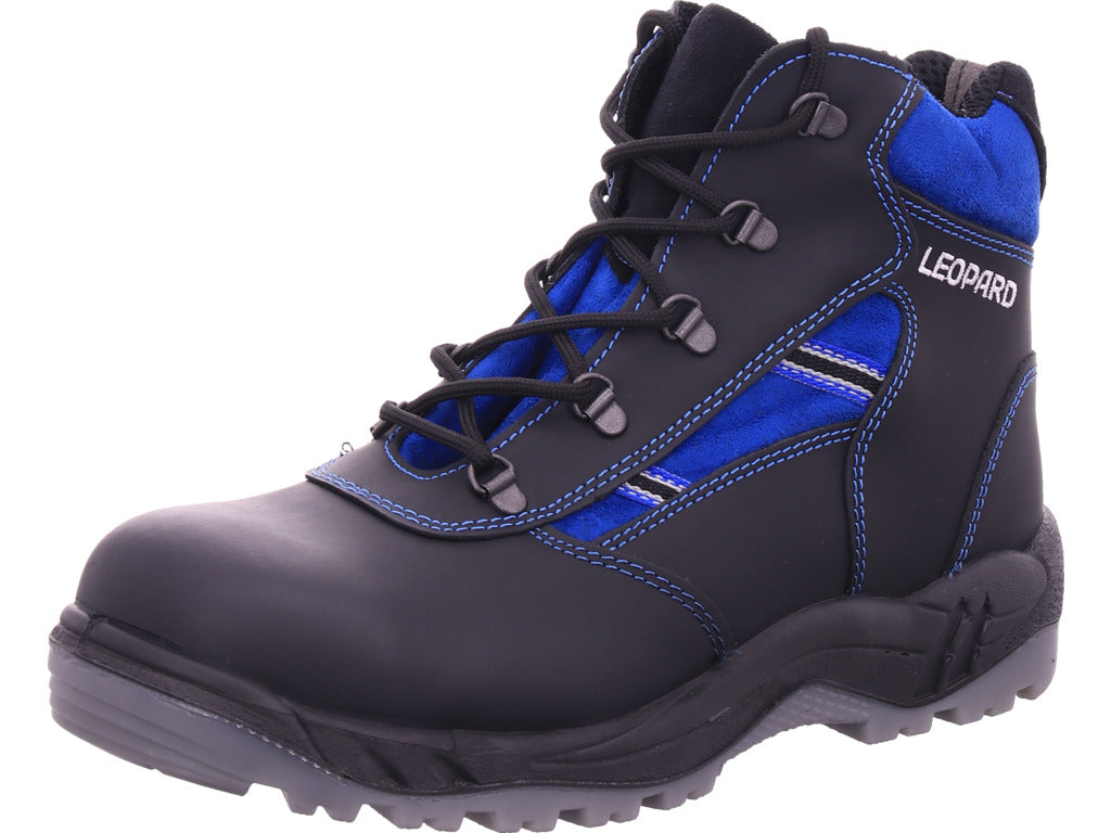 Leopard Herren Arbeitsschuh Sicherheitsknöchelstiefel S2 in schwarz