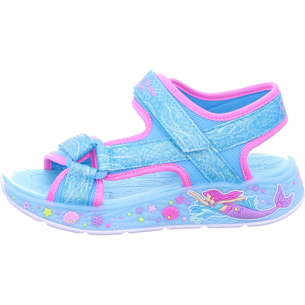 SKECHERS dívčí sandály Mermaid Dreams Sandal v modré barvě