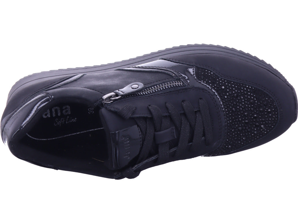 Jana Damen Sneaker  in schwarz