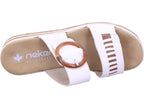 Rieker women's mule Fsk women's sandals in white