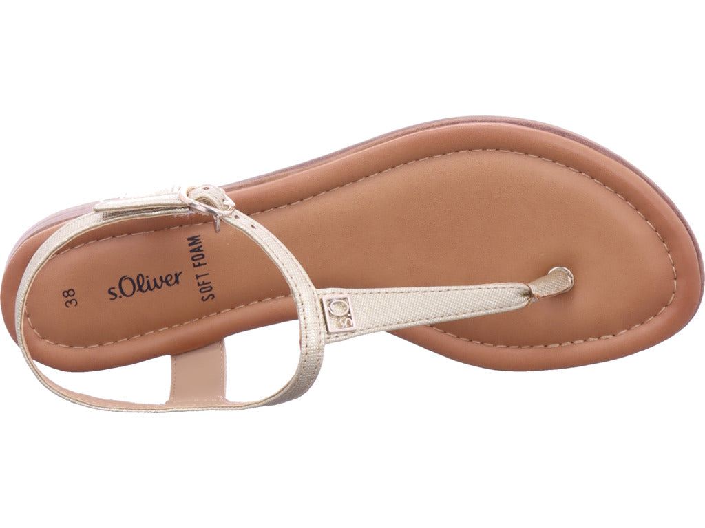 s.Oliver Damen Sandale  in gold