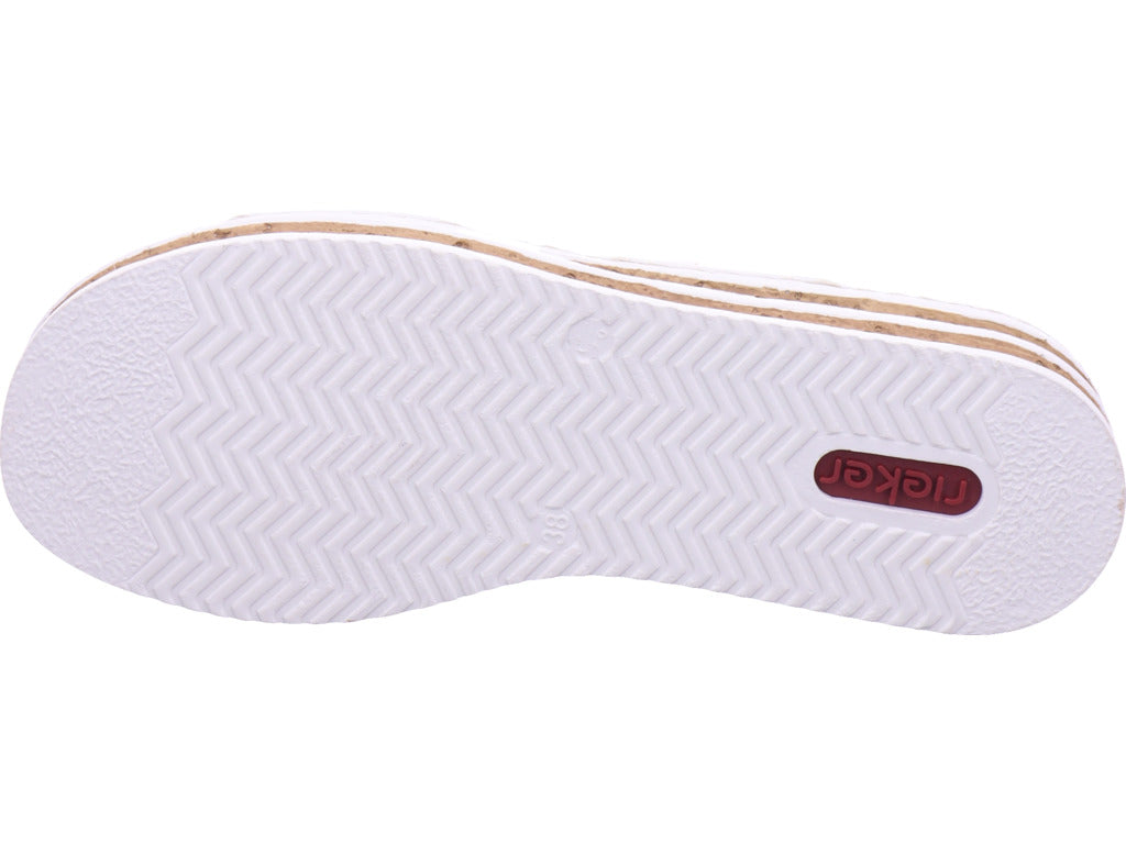 Rieker women's mule Fsk women's sandals in white