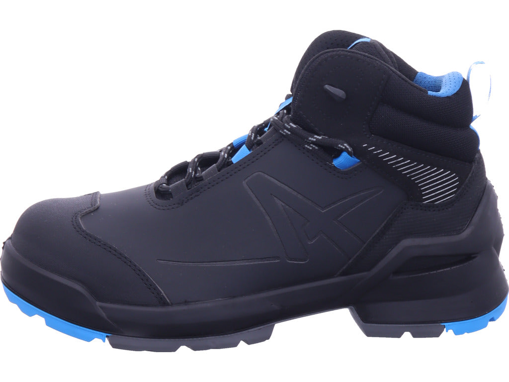Pánská pracovní obuv Albatros Taraval Black/Blue Mid S3L ESD, černá