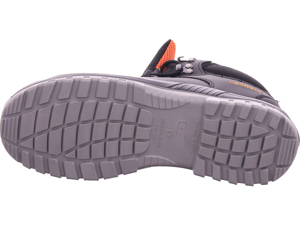 Pánské pracovní boty s leopardím vzorem, velikost S3, černá