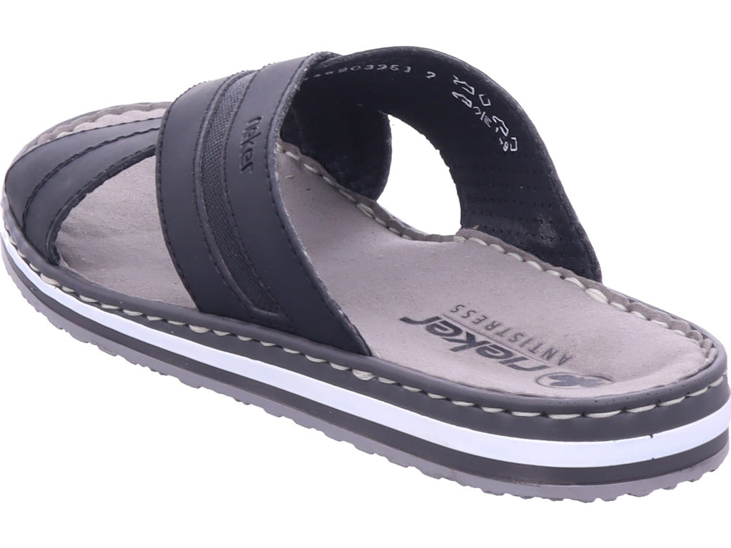 Rieker Herren Pantolette Fsk Herren Sandalen in schwarz